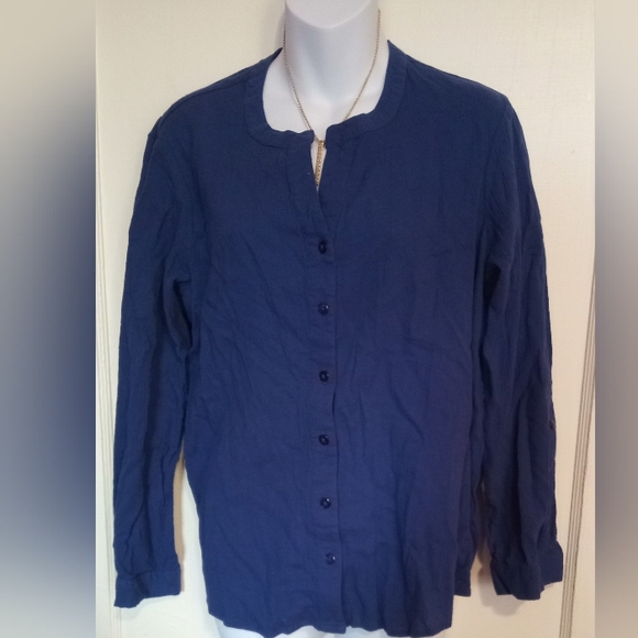 🛍BUNDLE ONLY🛍 COLDWATER CREEK LADIES BLUE LONG SLEEVE TOP - Picture 2 of 8